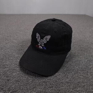 Crazy Shirts Hat Cap Strap Back Mens One Size Black Baseball USA Eagle Patriotic